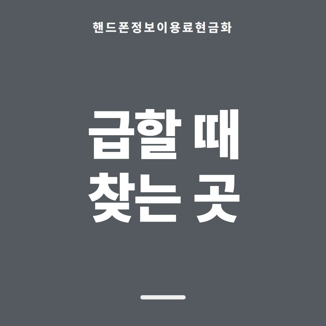 품티켓 핸드폰 회선의 정보이용료현금화 지난 이용 기록 안내 이미지