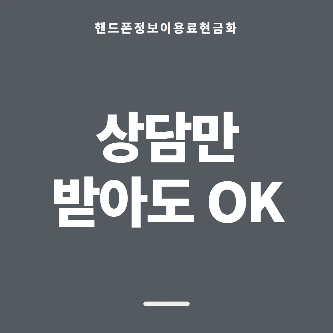 품티켓 핸드폰 회선의 정보이용료현금화 막혔을 때와 푸는 법 안내 이미지